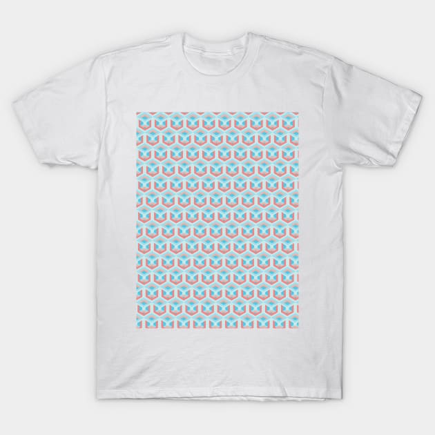 Pattern Geometry Cubic Pastel T-Shirt by WwsNttb